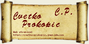Cvetko Prokopić vizit kartica